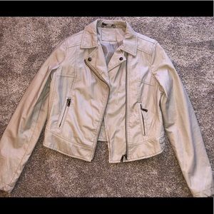 Leather Jacket Beige